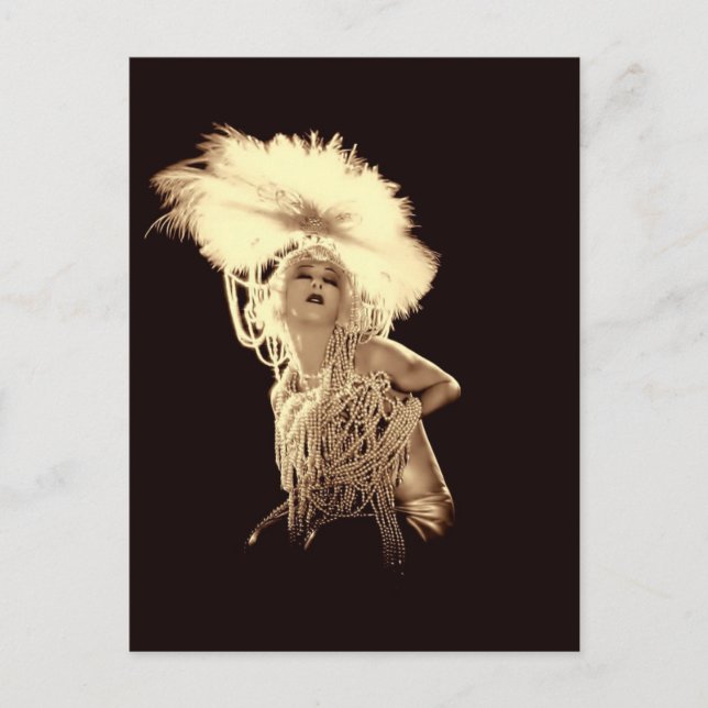 Vintage Showgirl Postcard (Front)