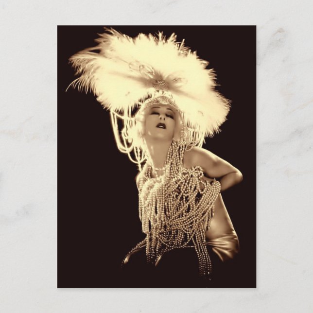 Vintage Showgirl Postcard (Front)