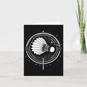 Vintage Shuttle Design Minimalist Badminton Player Card