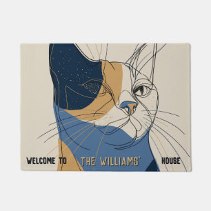 Vintage Siamese Cat Mom Dad Floormat Doormat