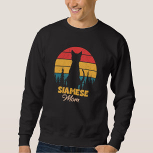 Vintage Siamese Cat Retro Siamese Cat Mom Sweatshirt