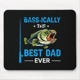 Vintage Sically Best Dad Ever Fisherman Father's D Mouse Pad