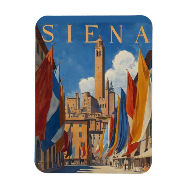 Vintage Siena Italian Travel Magnet (Vertical)