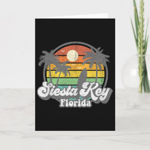 Vintage Siesta Key Beach Florida Surfing Retro 70s Card