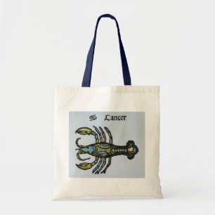 Vintage Sign of the Zodiac, Cancer the Crab Tote Bag