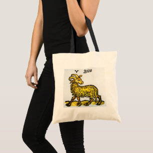 Vintage Signs of the Zodiac, Aries the Ram Tote Bag
