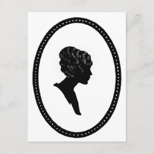 Vintage Silhouette Postcard