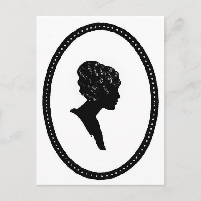 Vintage Silhouette Postcard (Front)