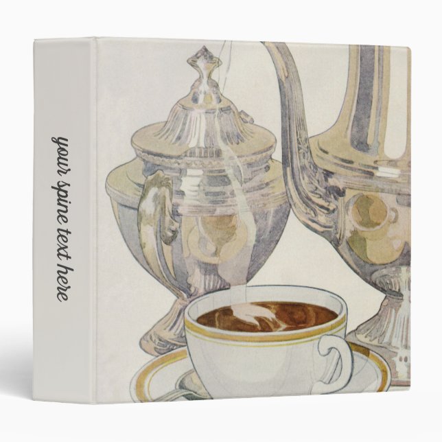 Vintage Silver Coffee Service Binder (Front/Spine)