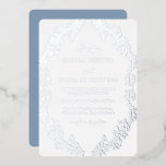 Vintage Silver Floral Wreath Wedding<br><div class="desc">Vintage Modern Elegance Floral Wedding Silver Foil Invitation

See matching collection in our store</div>