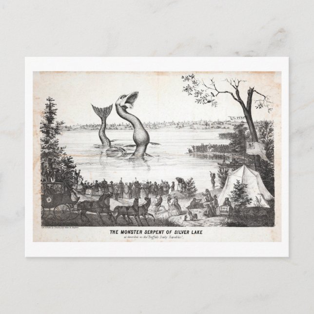 Vintage Silver Lake Serpent Oddity Postcard (Front)