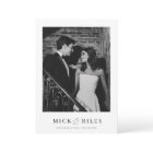 Vintage Simple Elegant Text and Photo Wedding
