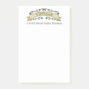 Vintage Simple Rustic Sign Elegant Custom  Post-it Notes
