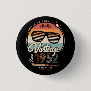 Vintage since 1952 1 inch round button