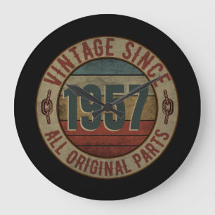 VINTAGE SINCE 1957 ALL ORIGINAL PARTS LARGE CLOCK