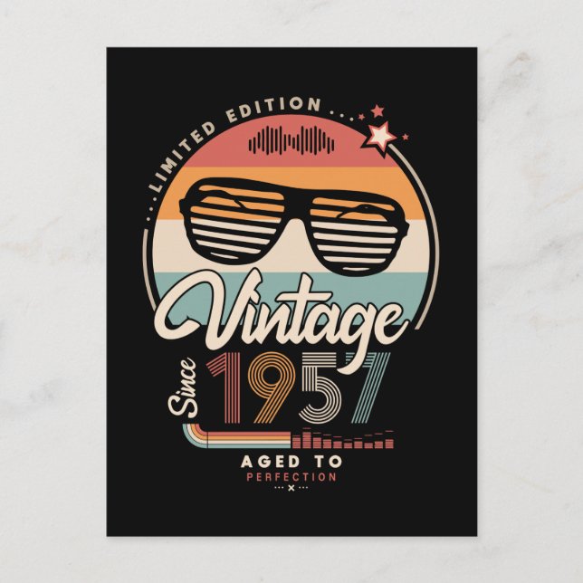 Vintage since 1957 postcard (Front)