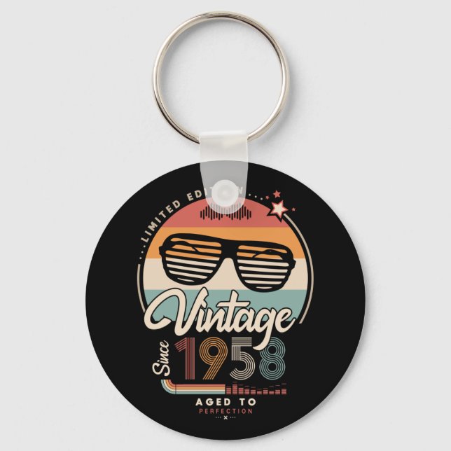 Vintage since 1958 keychain (Front)