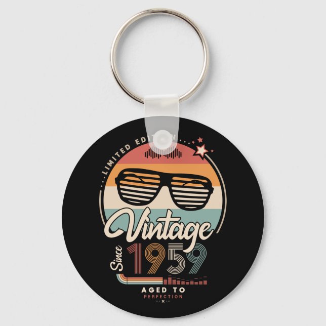 Vintage since 1959 keychain (Front)