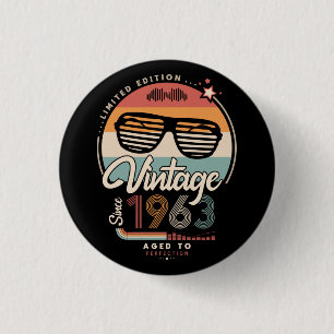 Vintage since 1963 1 inch round button