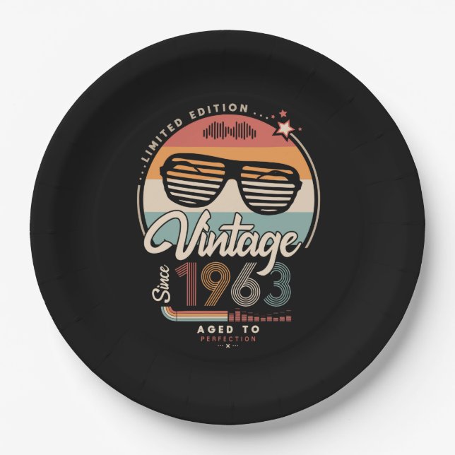 Vintage since 1963 paper plate (Front)