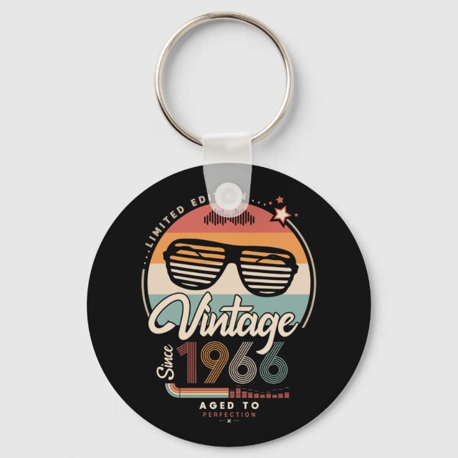 Vintage since 1966 keychain (Front)