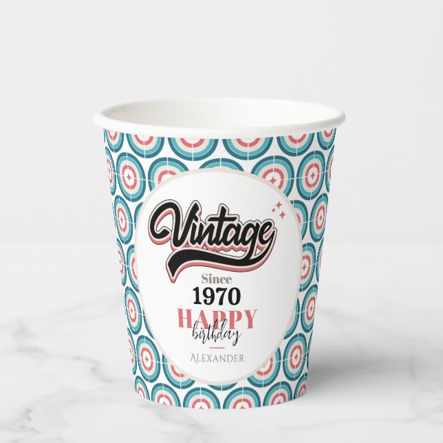Vintage since - 1970 paper cups (Front)