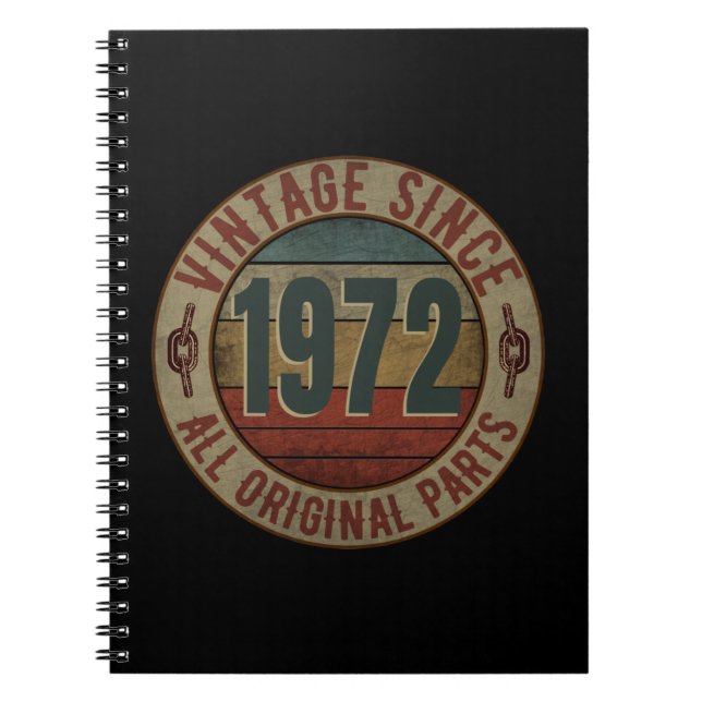 VINTAGE SINCE 1972 ALL ORIGINAL PARTS NOTEBOOK (Front)
