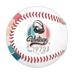 Vintage since 1972 headphones baseball