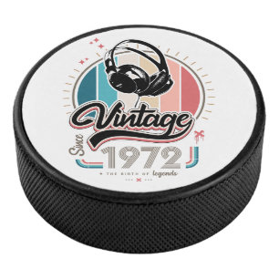 Vintage since 1972 headphones hockey puck