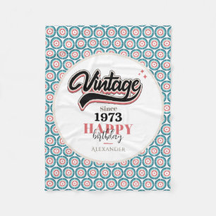 Vintage since - 1973 fleece blanket