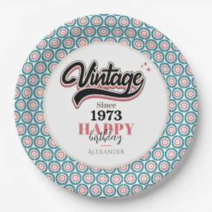 Vintage since - 1973 paper plate