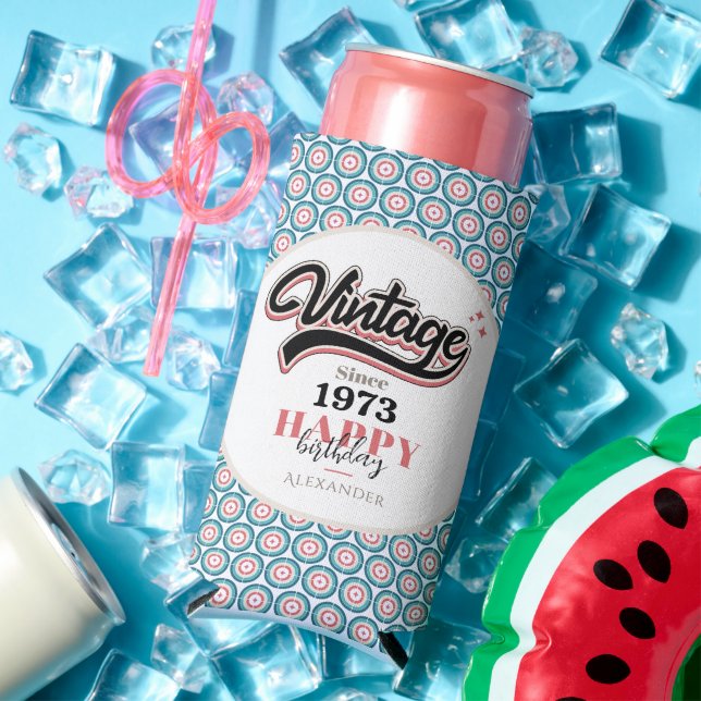 Vintage since - 1973 seltzer can cooler (In Situ Summer)