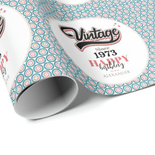 Vintage since - 1973 wrapping paper