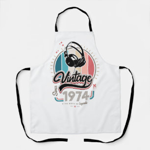 Vintage since 1974 headphones apron