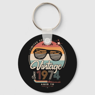 Vintage since 1974 keychain
