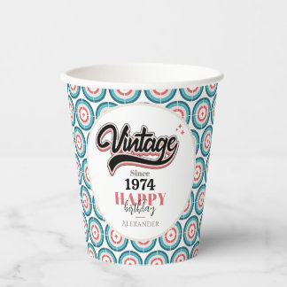 Vintage since - 1974 paper cups