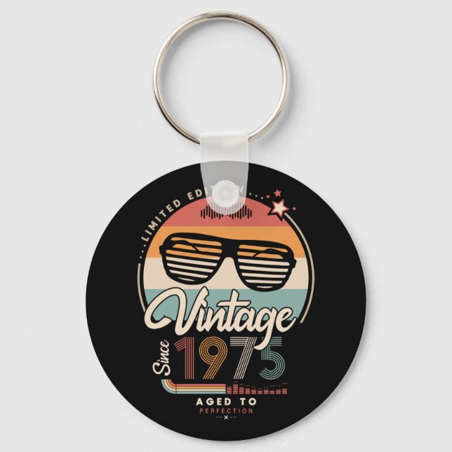 Vintage since 1975 keychain (Front)