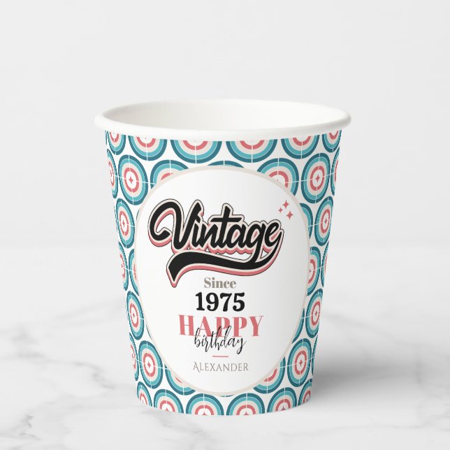 Vintage since - 1975 paper cups (Front)