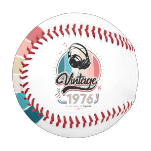 Vintage since 1976 headphones baseball