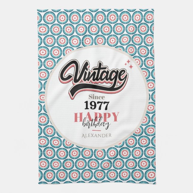 Vintage since - 1977 kitchen towel (Vertical)