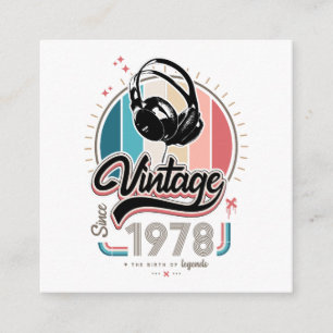 Vintage since 1978 headphones enclosure card