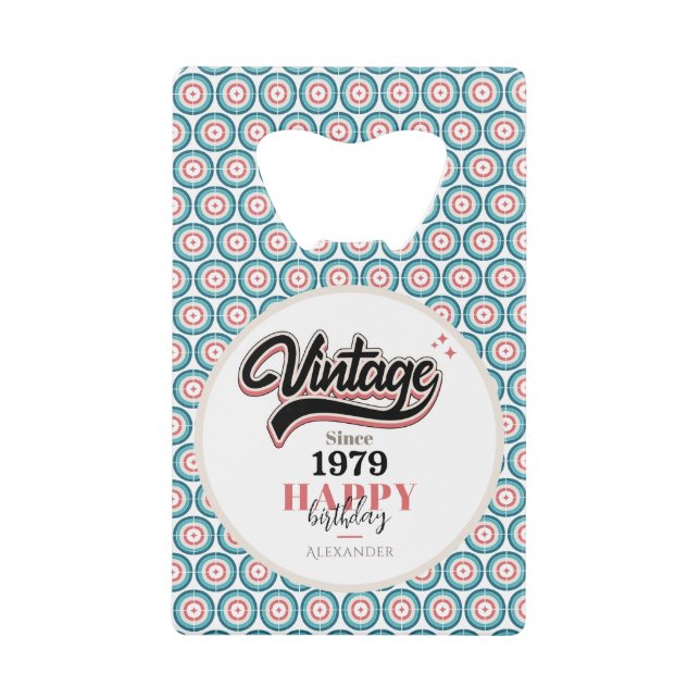 Vintage since - 1979 credit card bottle opener (Front)