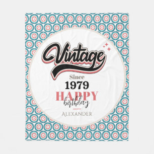Vintage since - 1979 fleece blanket