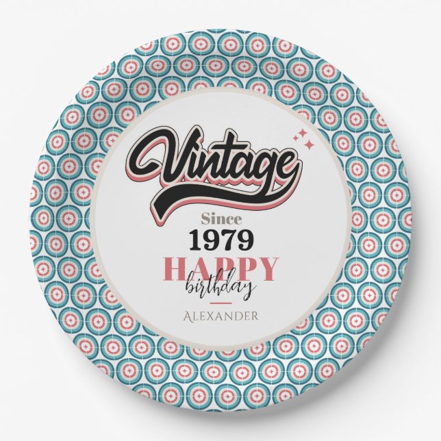 Vintage since - 1979 paper plate (Front)