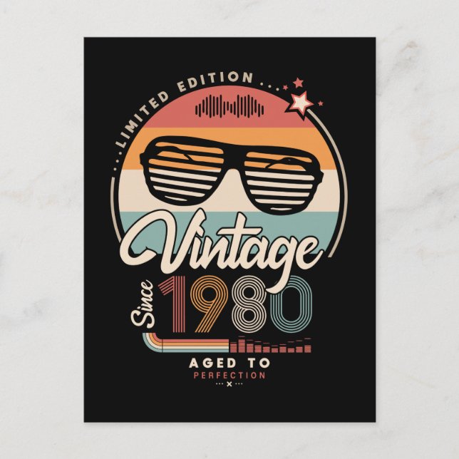 Vintage since 1980 postcard (Front)