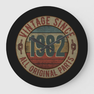 VINTAGE SINCE 1982 ALL ORIGINAL PARTS LARGE CLOCK