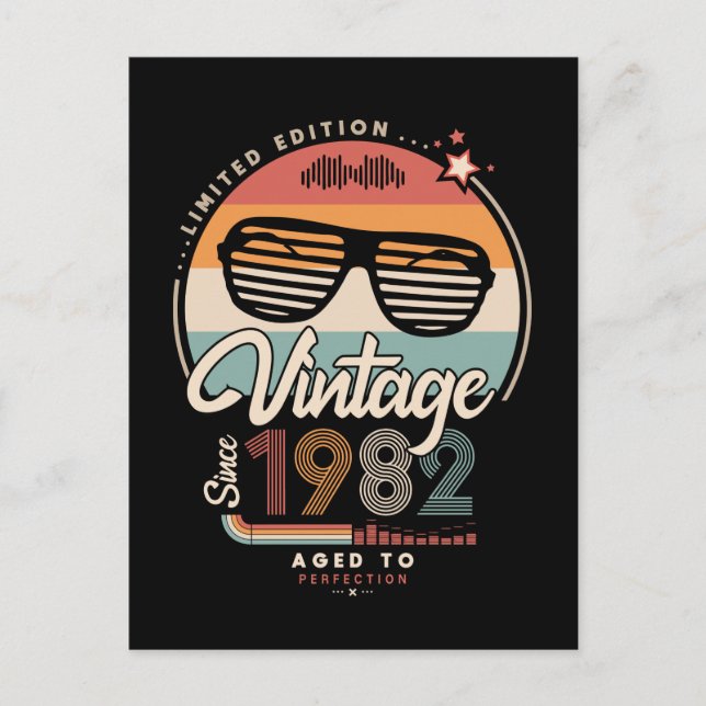 Vintage since 1982 postcard (Front)