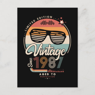 Vintage since 1987 postcard