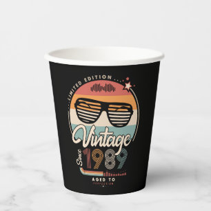 Vintage since 1989 paper cups