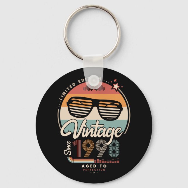 Vintage since 1998 keychain (Front)